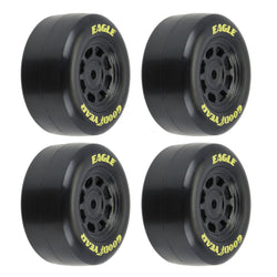 Pro-Line 1/12 Goodyear Eagle Truck/Retro Tire F/R MTD Black Wheels (4) : NASCAR