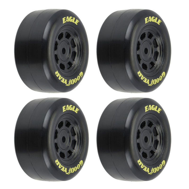Pro-Line 1/12 Goodyear Eagle Truck/Retro Tire F/R MTD Black Wheels (4) : NASCAR