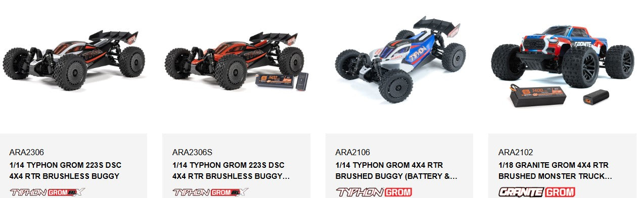 Arrma Adjustable Aluminum Steering Links (Set A)1/14 TYPHON , 1/18 GRANITE GROM