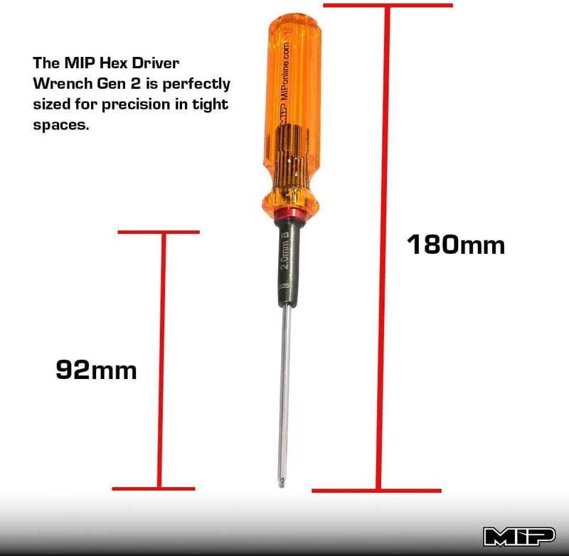 MIP Gen 2 Metric Ball End Hex Driver Wrench Set (2.0, 2.5 & 3.0mm)