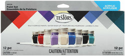 TESTORS Acrylic Paint Set AUTO + TRUCK 9 Colors w/ Brush 281236 MODEL CAR