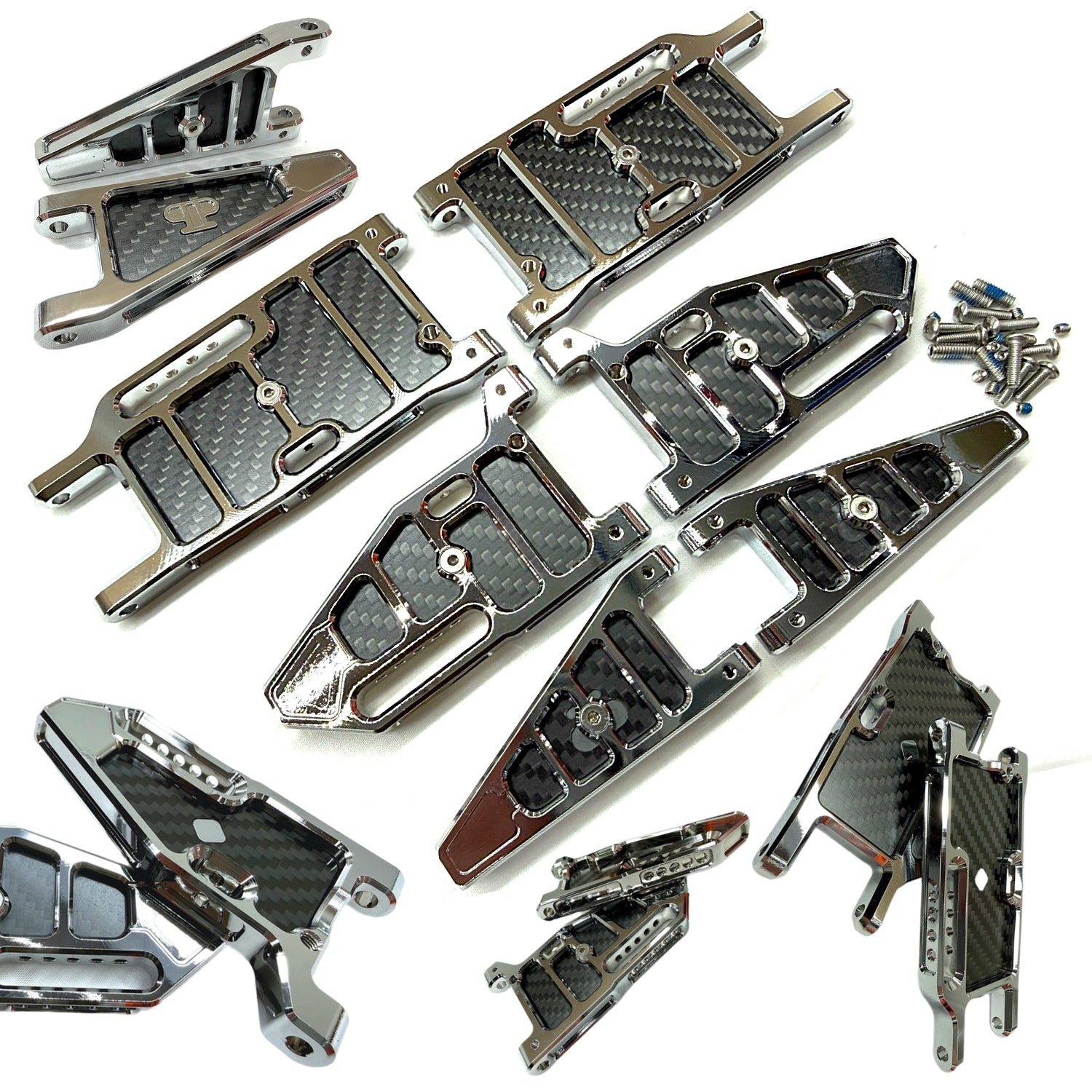 Perfect Pass Carbon Fiber Reinforced 7075 Aluminum A-Arm Suspension Kit For Arrma Limitless / Infraction / Felony / Typhon 6s
