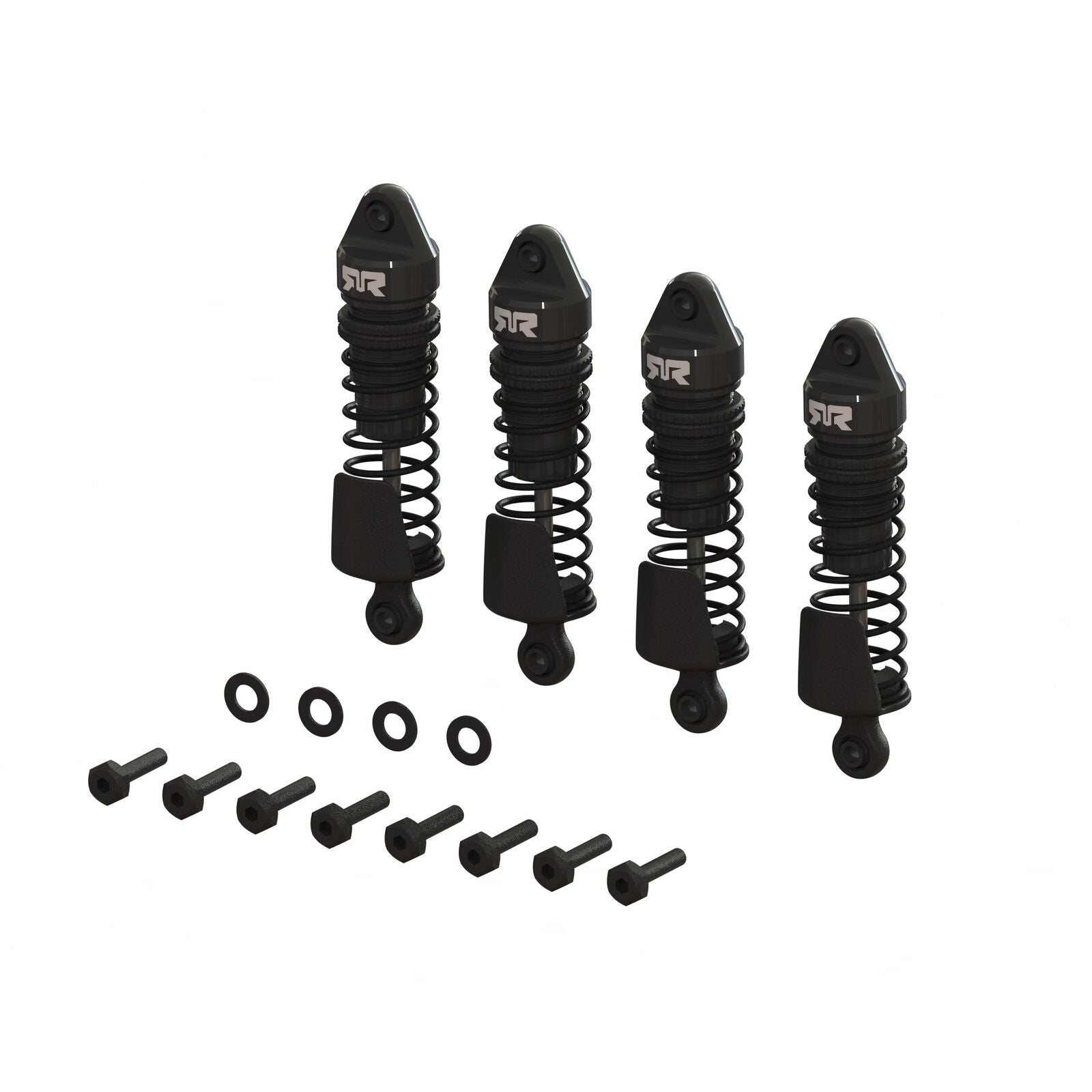 ARRMA Aluminum Shock Set, 58mm Length, 1000 cSt Oil (4), Black 1/16 MOJAVE GROM