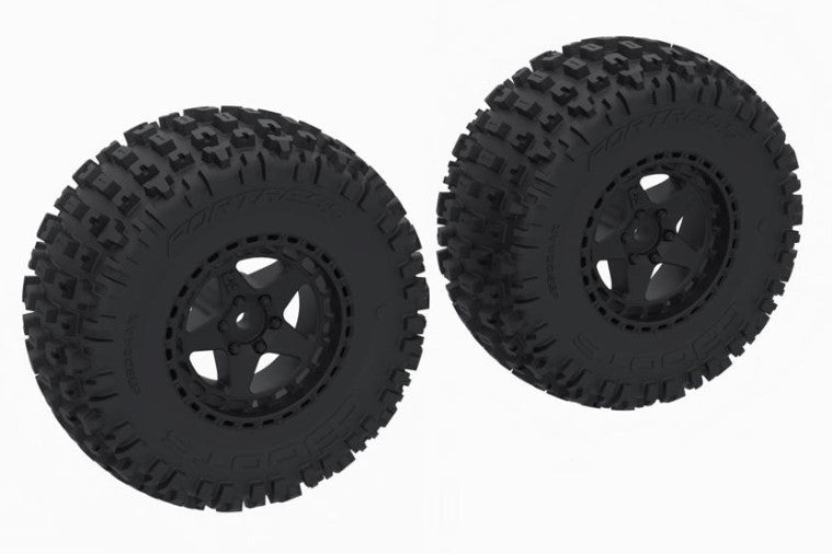 Arrma DBOOTS 'FORTRESS SC' Tire Set Black For 1/10 FURY 223S & 1/10 SENTON 223S