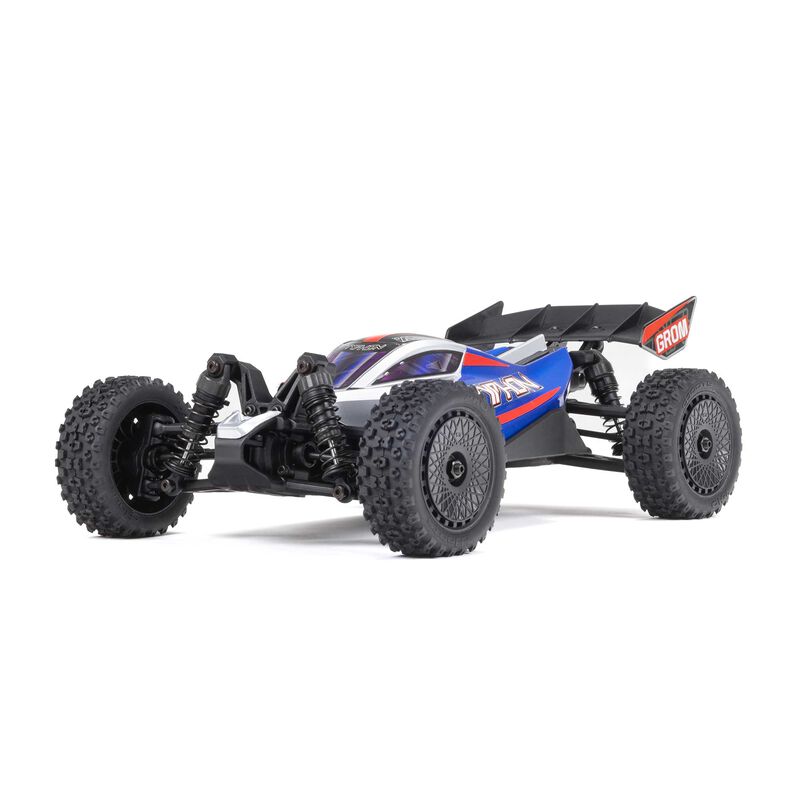 Arrma Typhon Grom MEGA 4WD 380 Brushed 1/18 Buggy RTR (Blue/Silver) w/SLT2 2.4GHz Radio, Battery & Charger