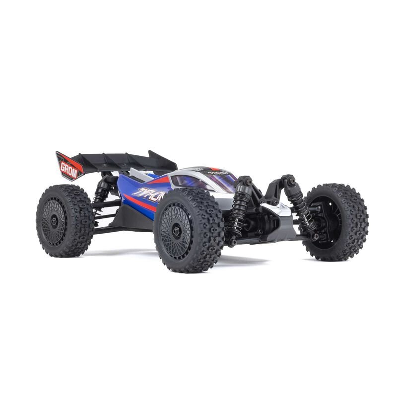 Arrma Typhon Grom MEGA 4WD 380 Brushed 1/18 Buggy RTR (Blue/Silver) w/SLT2 2.4GHz Radio, Battery & Charger