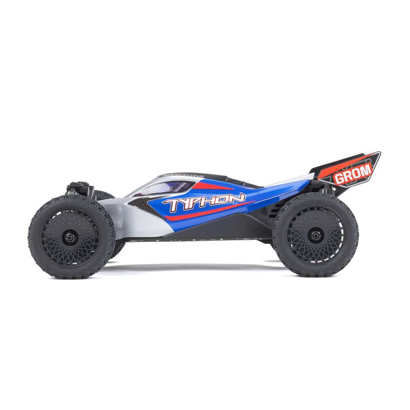 Arrma Typhon Grom MEGA 4WD 380 Brushed 1/18 Buggy RTR (Blue/Silver) w/SLT2 2.4GHz Radio, Battery & Charger