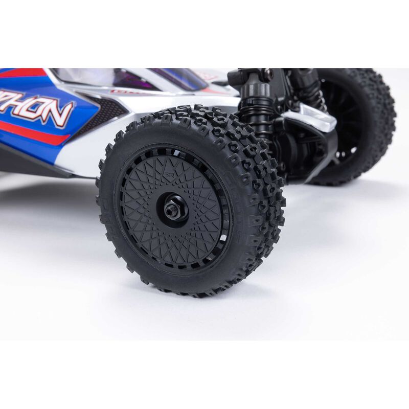 Arrma Typhon Grom MEGA 4WD 380 Brushed 1/18 Buggy RTR (Blue/Silver) w/SLT2 2.4GHz Radio, Battery & Charger