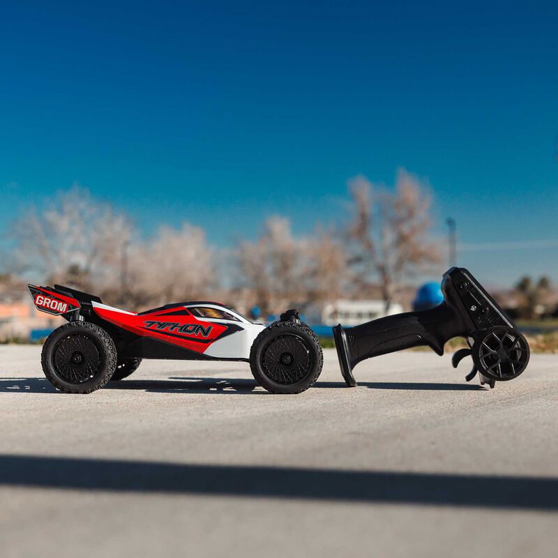 Arrma Typhon Grom MEGA 4WD 380 Brushed 1/18 Buggy RTR (Red/White) w/SLT2 2.4GHz Radio, Battery & Charger