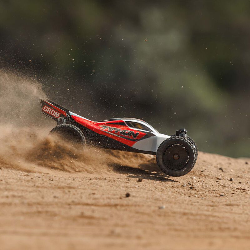 Arrma Typhon Grom MEGA 4WD 380 Brushed 1/18 Buggy RTR (Red/White) w/SLT2 2.4GHz Radio, Battery & Charger