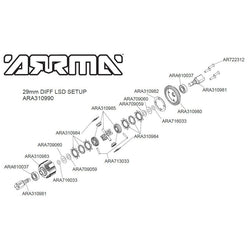 Arrma Slip Front/Rear Differential Set GP4 5MM 10K  6S Mojave /Kraton Roller