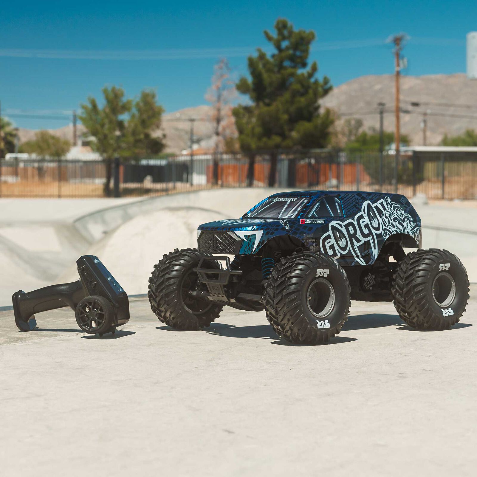 Arrma Gorgon 223S 1/10 RTR Brushless 2WD Monster Truck (Black) w/SLT2 2.4GHz Radio & DSC