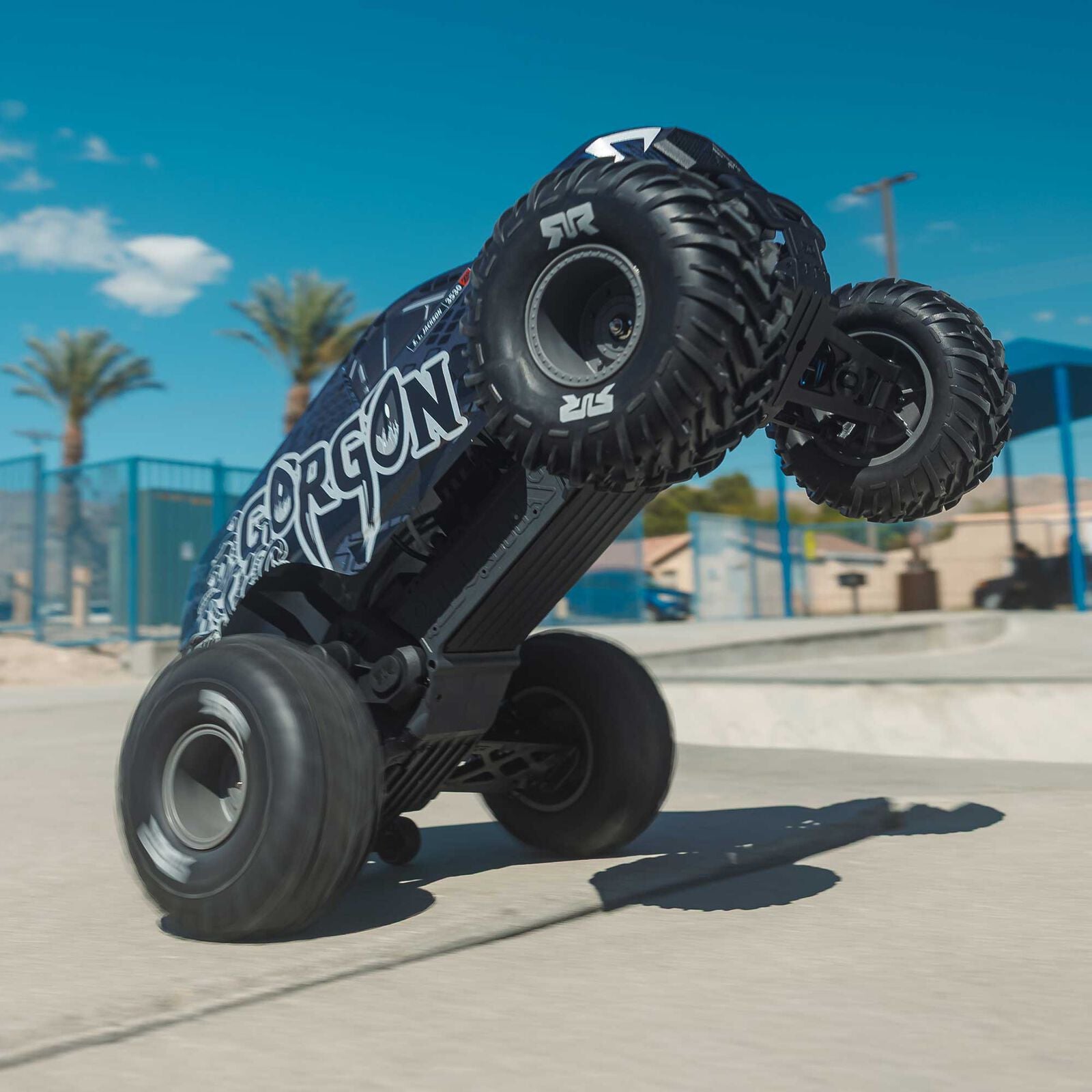 Arrma Gorgon 223S 1/10 RTR Brushless 2WD Monster Truck (Black) w/SLT2 2.4GHz Radio & DSC
