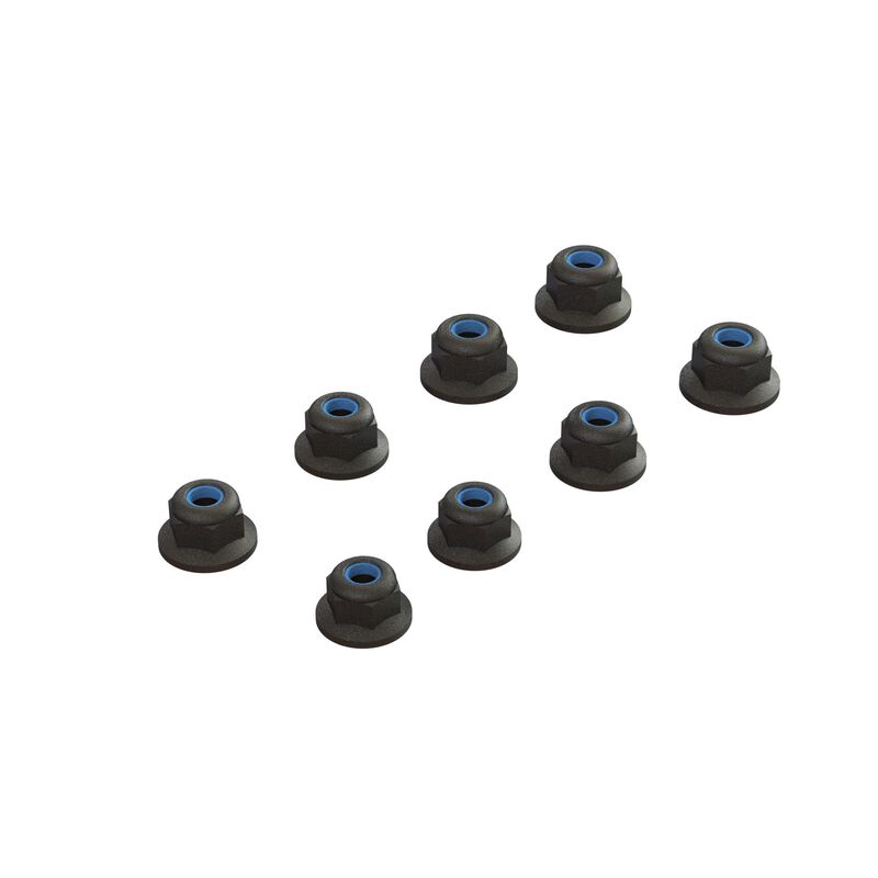 ARRMA Flanged Lock Nut M3 (Black)For 1/8 KRATON 6S 4X4 / 1/8 NOTORIOUS 6S 4X4