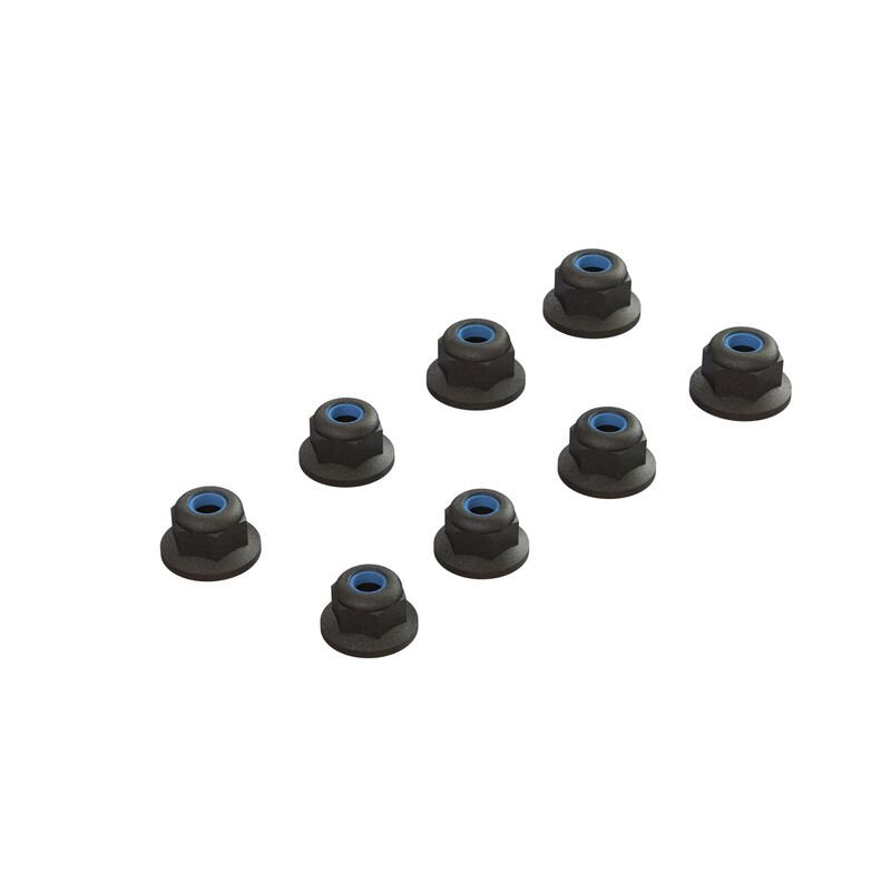 ARRMA Flanged Lock Nut M3 (Black)For 1/8 KRATON 6S 4X4 / 1/8 NOTORIOUS 6S 4X4