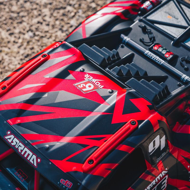 Arrma Mojave 6S BLX Brushless RTR 1/7 4WD RTR Desert Racer (Red/Black) (V2) w/SLT3 2.4GHz Radio