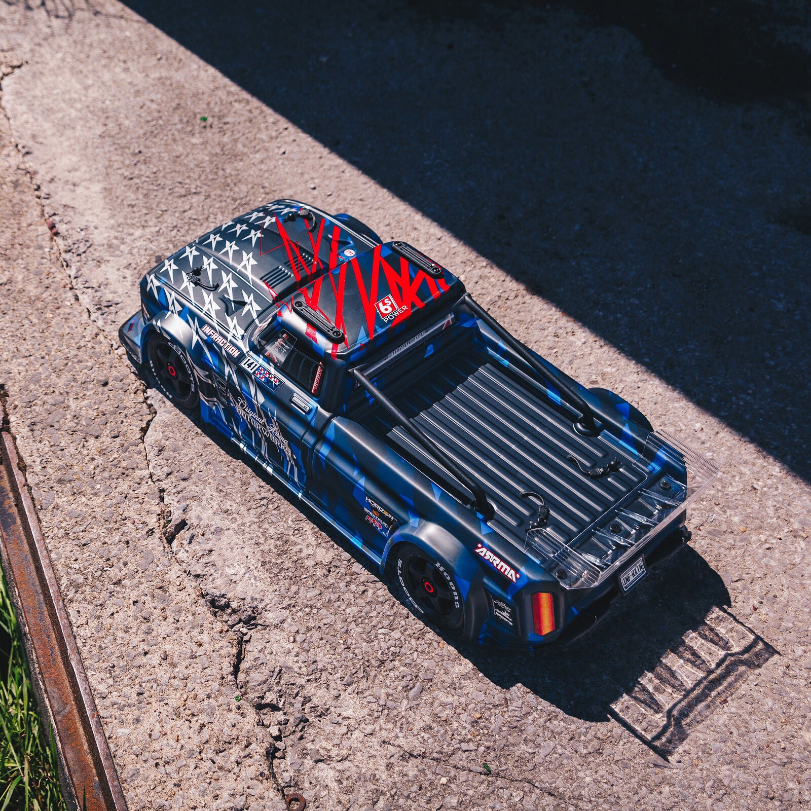 Arrma Infraction V2 6S BLX Brushless 1/7 RTR Electric 4WD Street Bash Truck (Blue) w/DX3 2.4GHz Radio, Smart ESC & AVC