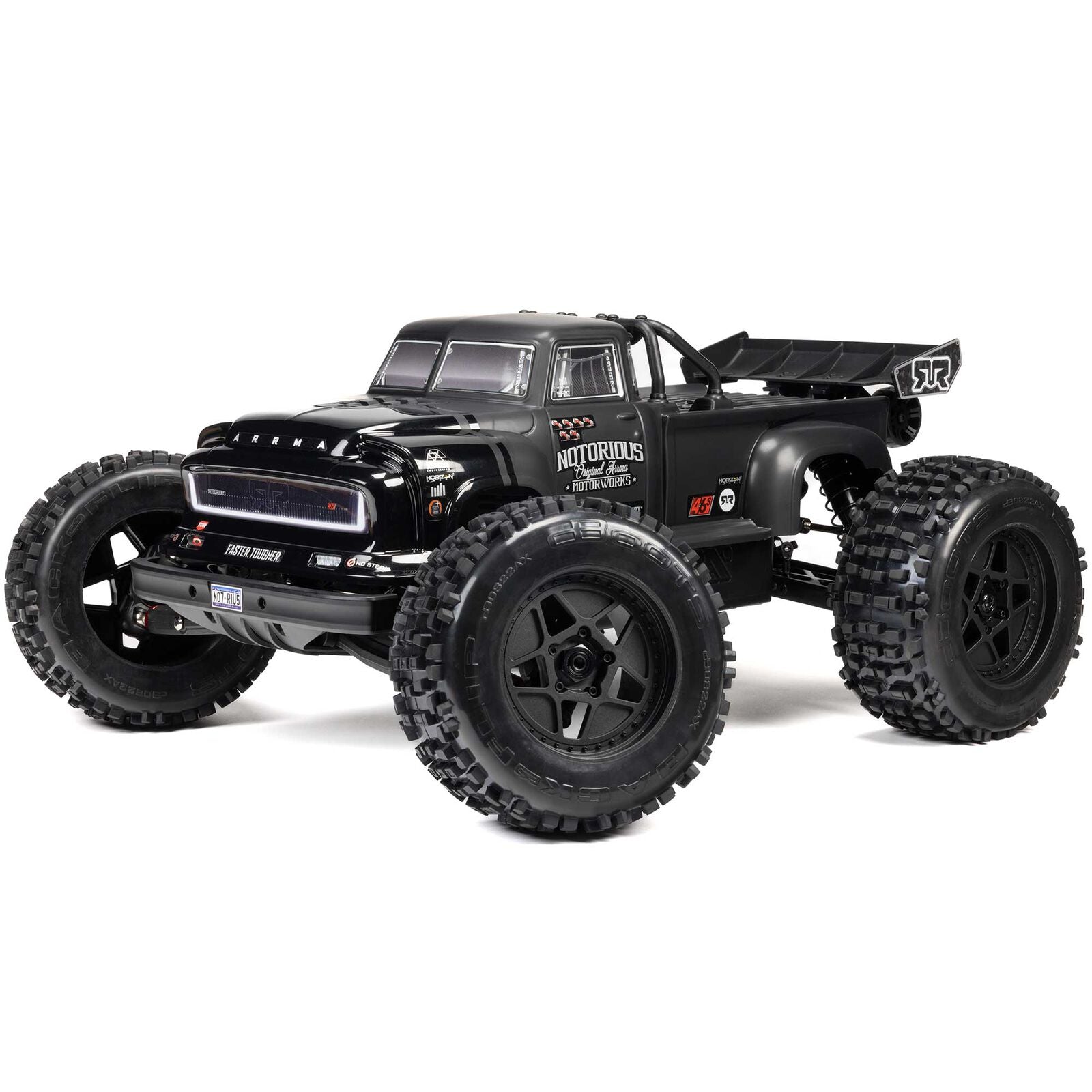 Arrma Notorious 6S BLX Brushless RTR 1/8 Monster Stunt Truck (Black) (V6) w/SLT3 2.4GHz Radio