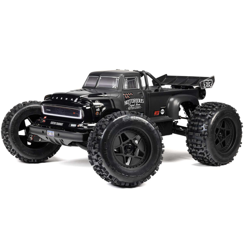 Arrma Notorious 6S BLX Brushless RTR 1/8 Monster Stunt Truck (Black) (V6) w/SLT3 2.4GHz Radio