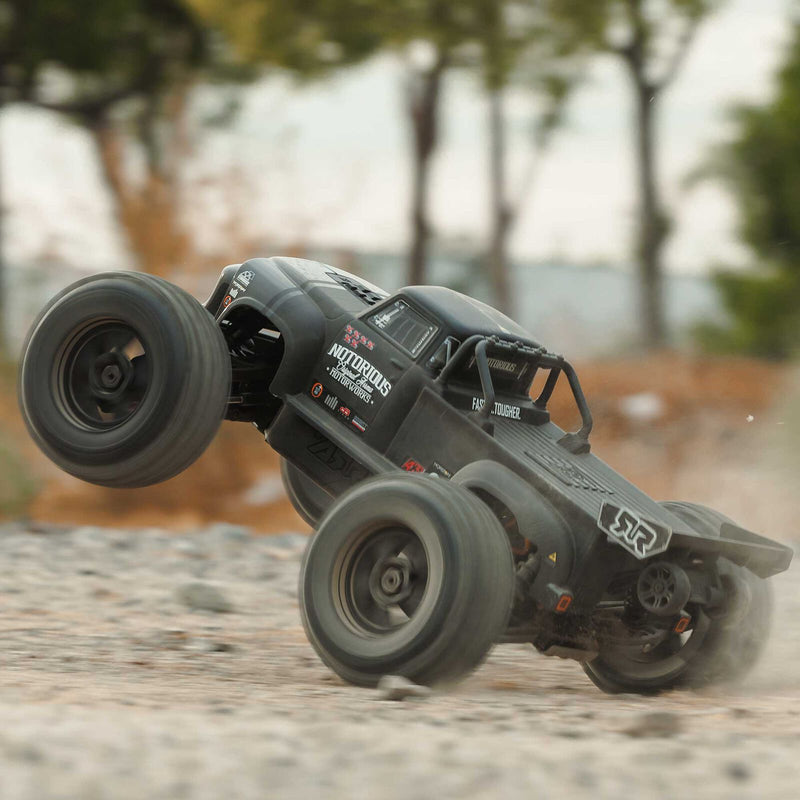Arrma Notorious 6S BLX Brushless RTR 1/8 Monster Stunt Truck (Black) (V6) w/SLT3 2.4GHz Radio