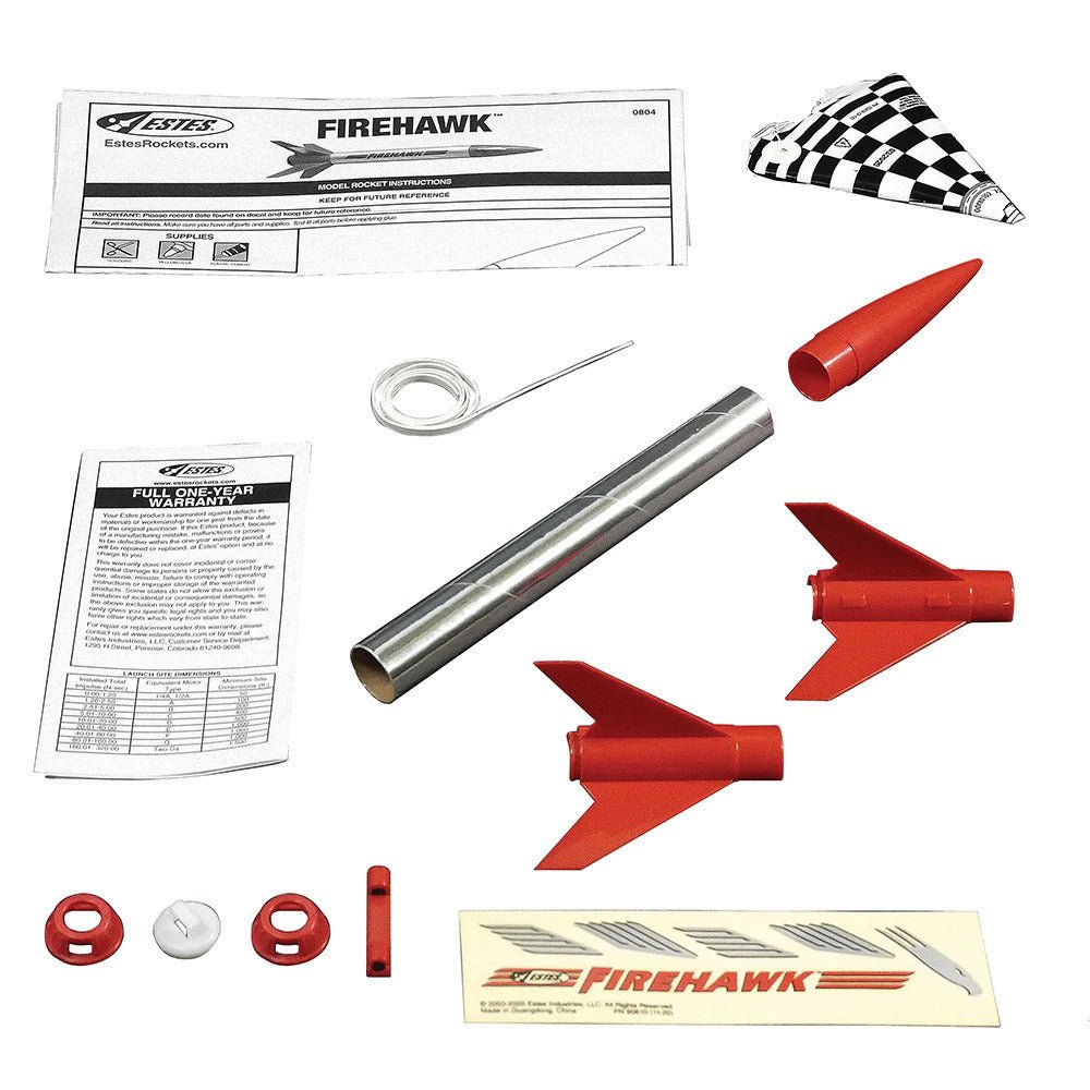 Estes Firehawk Beginner Model Rocket Kit (13mm Mini Engine)