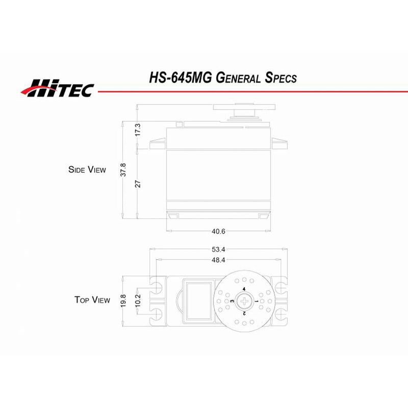 Hitec HS-645MG High Torque Metal Gear Servo S/JR/Z