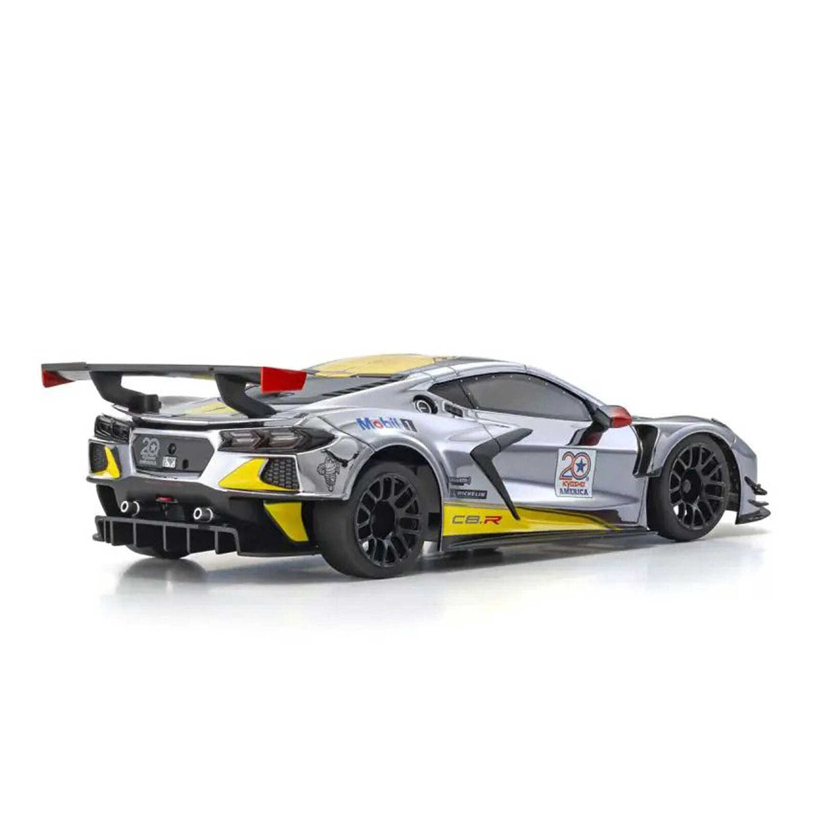 Kyosho MR-04 Mini-Z RWD ReadySet w/Chevrolet® Corvette® C8.R Body (Chrome/Yellow) w/KT-531P 2.4GHz Radio