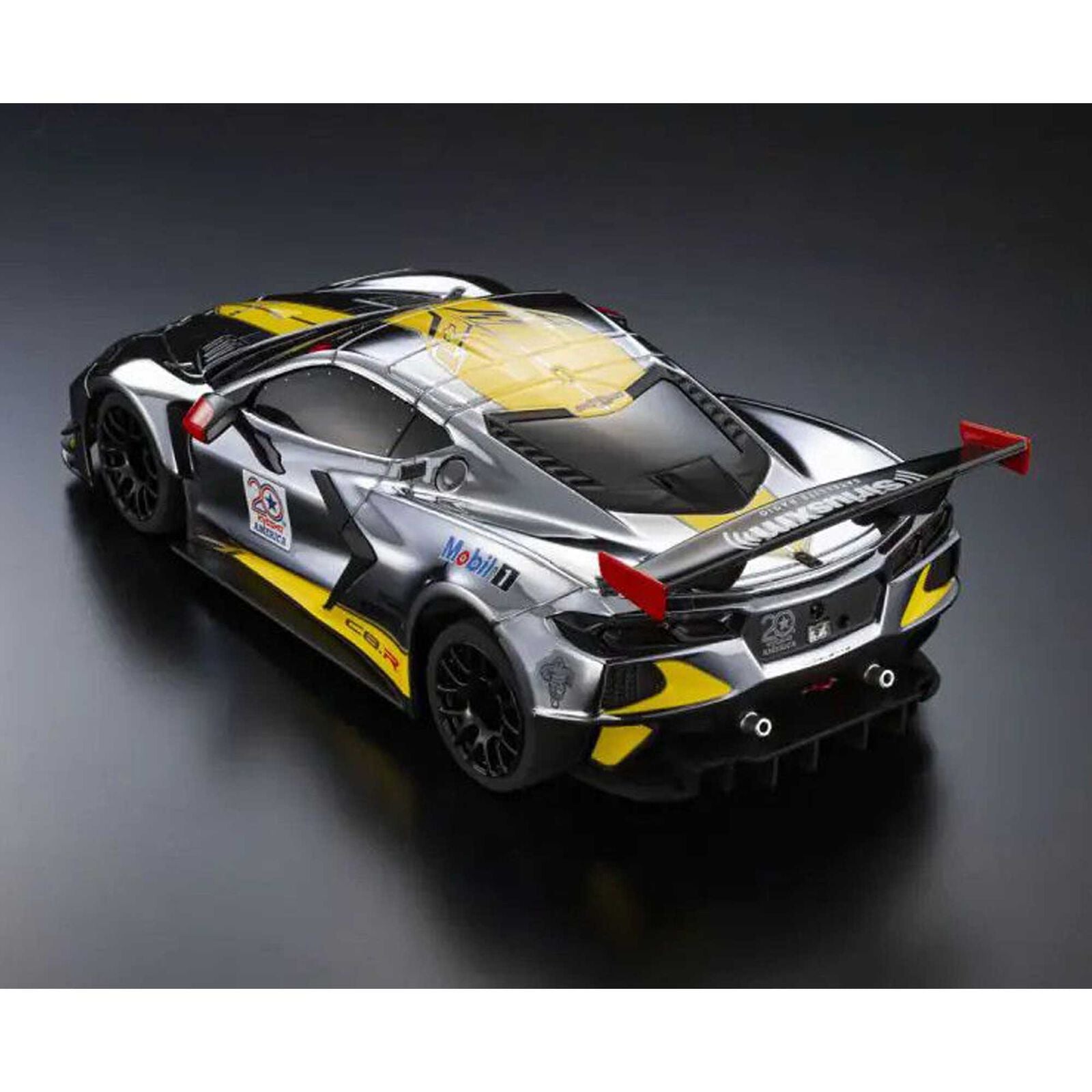 Kyosho MR-04 Mini-Z RWD ReadySet w/Chevrolet® Corvette® C8.R Body (Chrome/Yellow) w/KT-531P 2.4GHz Radio