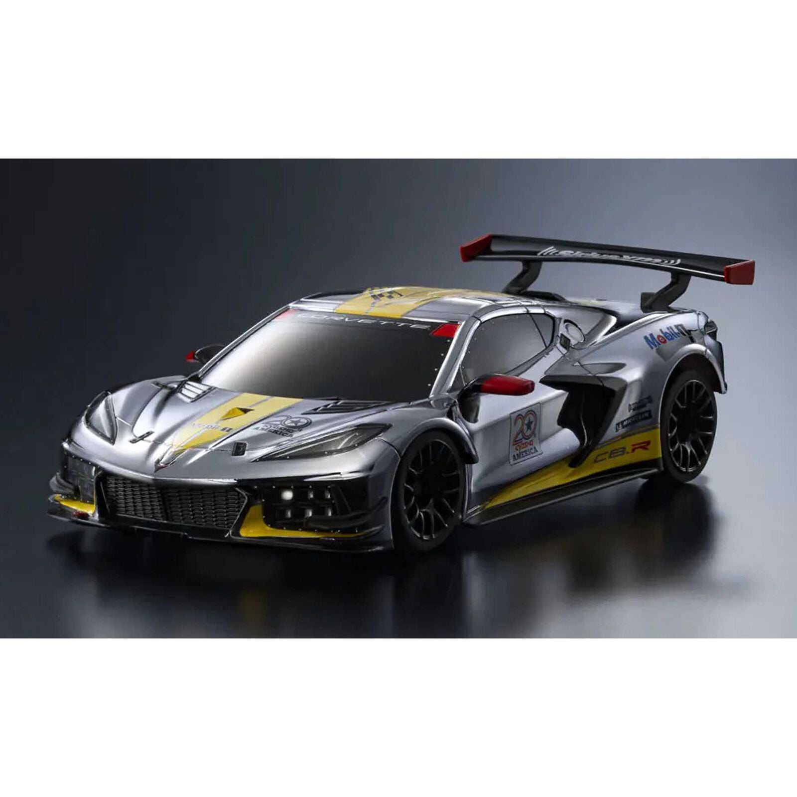 Kyosho MR-04 Mini-Z RWD ReadySet w/Chevrolet® Corvette® C8.R Body (Chrome/Yellow) w/KT-531P 2.4GHz Radio