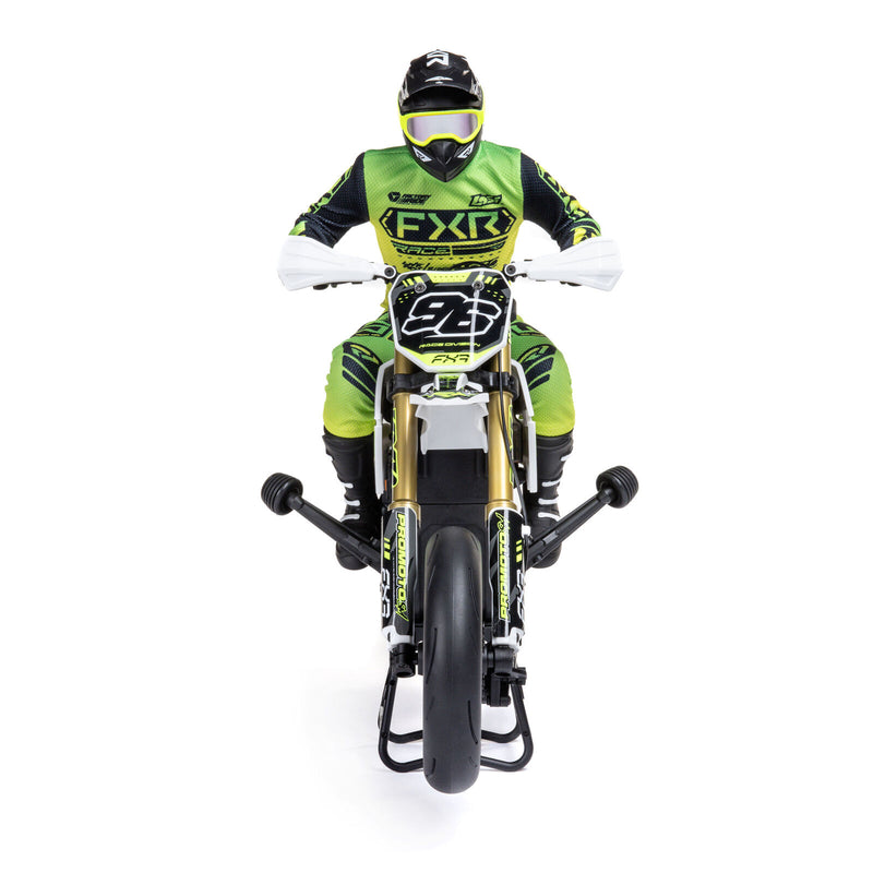 Losi Promoto-SM FXR Supermoto RTR 1/4 Brushless Motorcycle (White/FRX) w/2.4GHz Radio, Battery & Charger