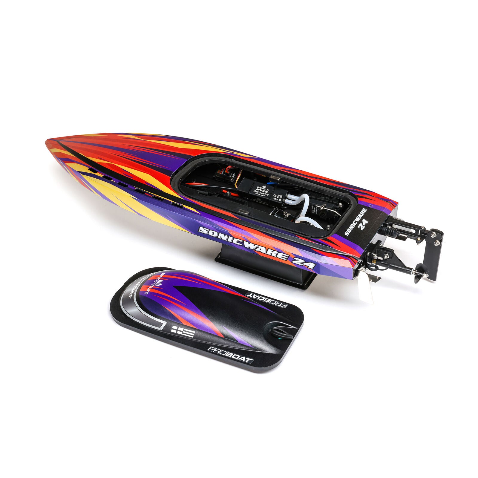 Pro Boat(Red) Sonicwake 24” Self-Righting Brushless Deep-V RTR