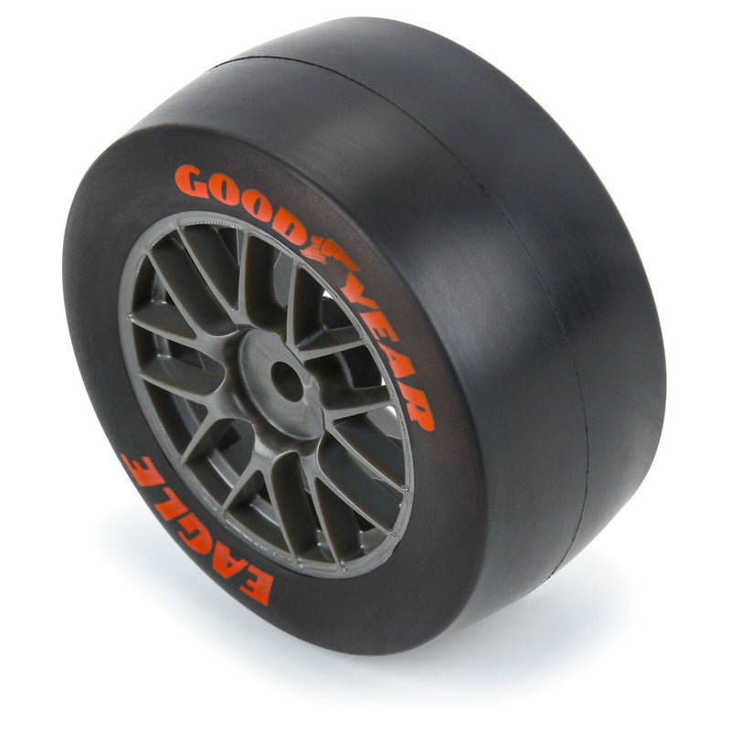Pro-Line Racing 1/12 Goodyear Eagle Tire F/R MTD Gray Wheels (4): Losi NASCAR