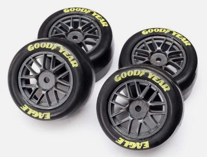 Pro-Line Racing 1/12 Goodyear Eagle Soft Tire F/R MTD Gray Wheels (4): Losi NASCAR