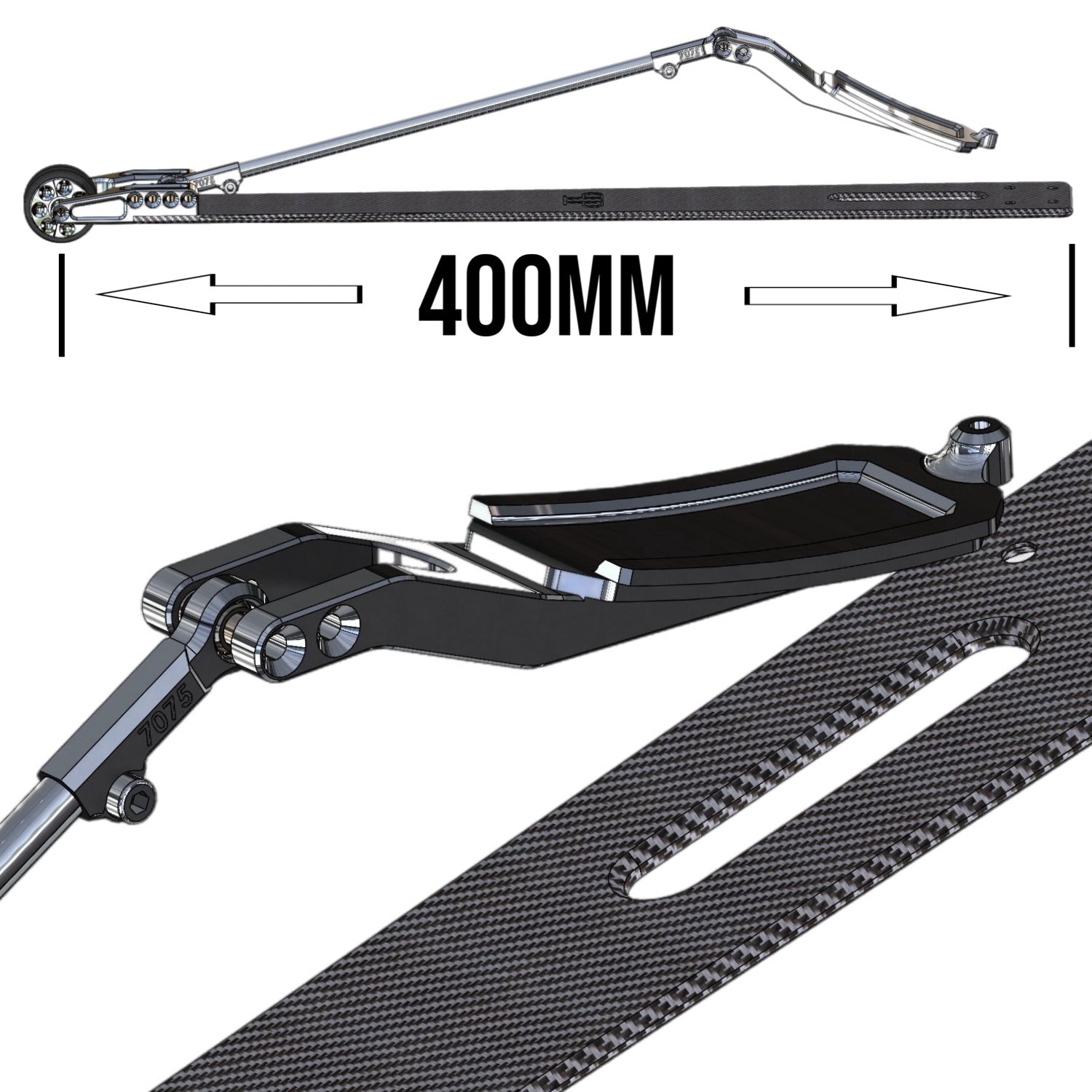 Perfect Pass Wheelie Bar for ARRMA 1/7 Limitless, Infraction, Felony Drag Racing