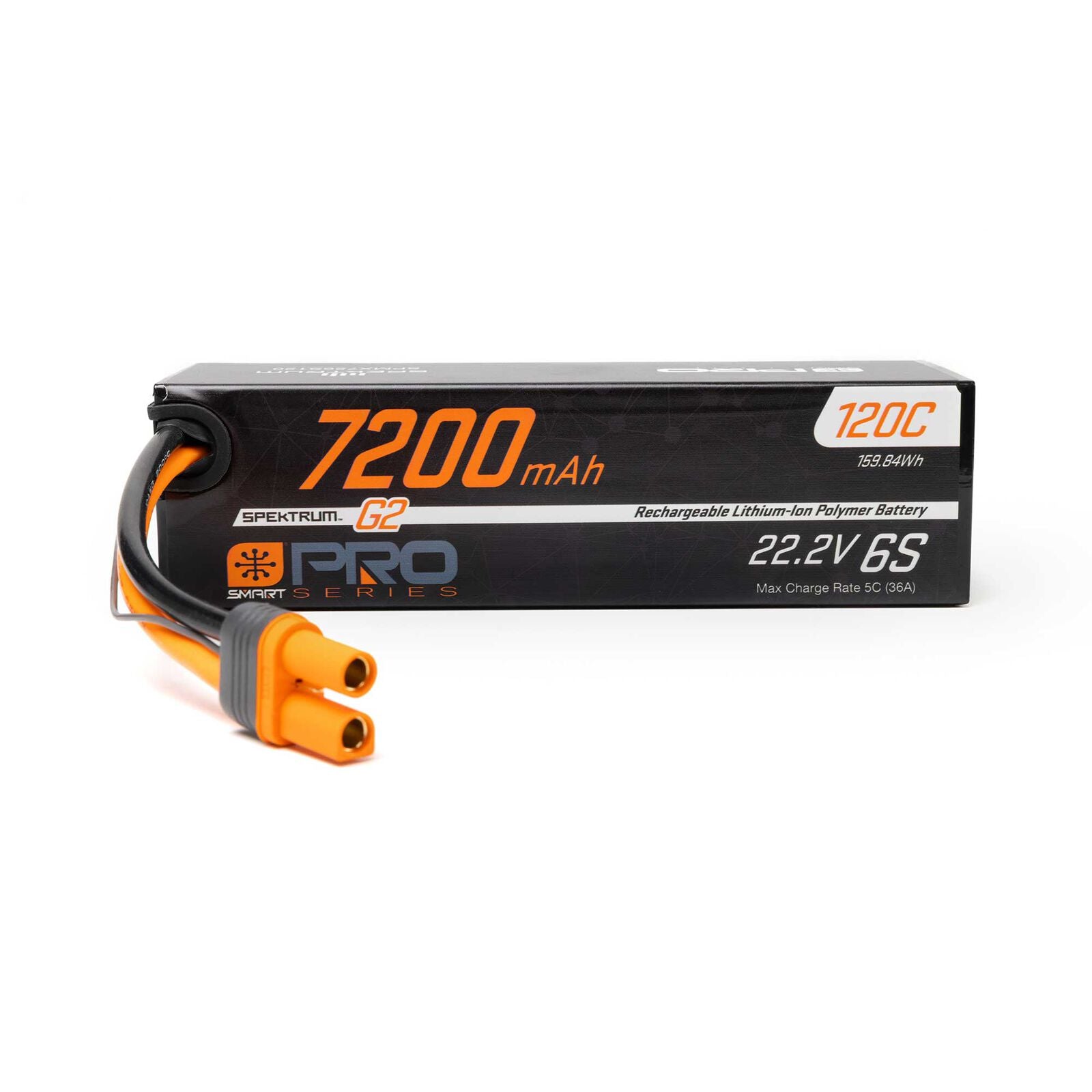 Spektrum 22.2V 7200mAh 6S 120C Smart G2 LiPo: IC5