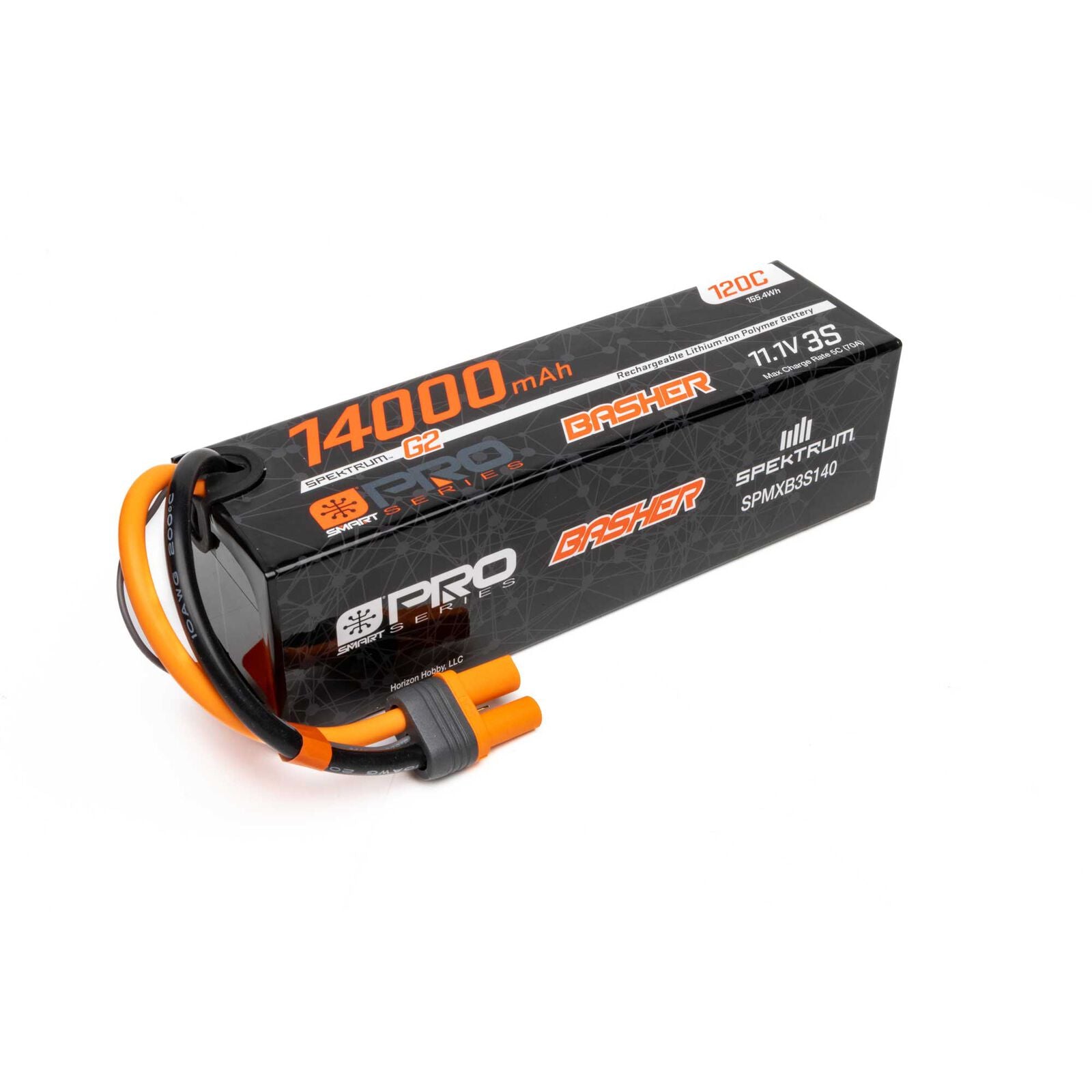 Spektrum RC 3S 120C Smart G2 Pro Basher LiPo: IC5 11.1V 14000mAh