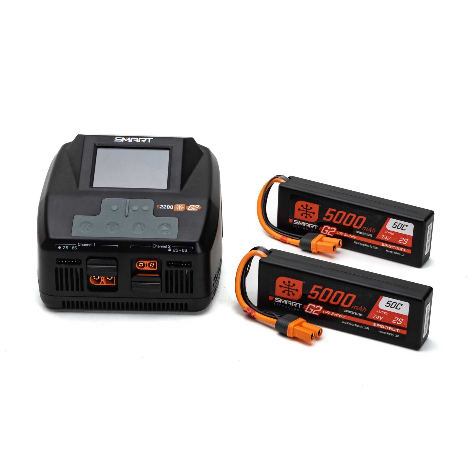 Spektrum RC Smart G2 PowerStage 4S Bundle w/Two 2S Smart LiPo Batteries (5000mAh)