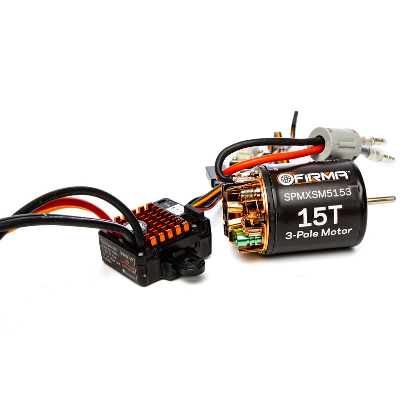 Spektrum Firma 70A Smart Waterproof Brushed ESC & 15T Brushed Motor 1/10 Scale Crawlers