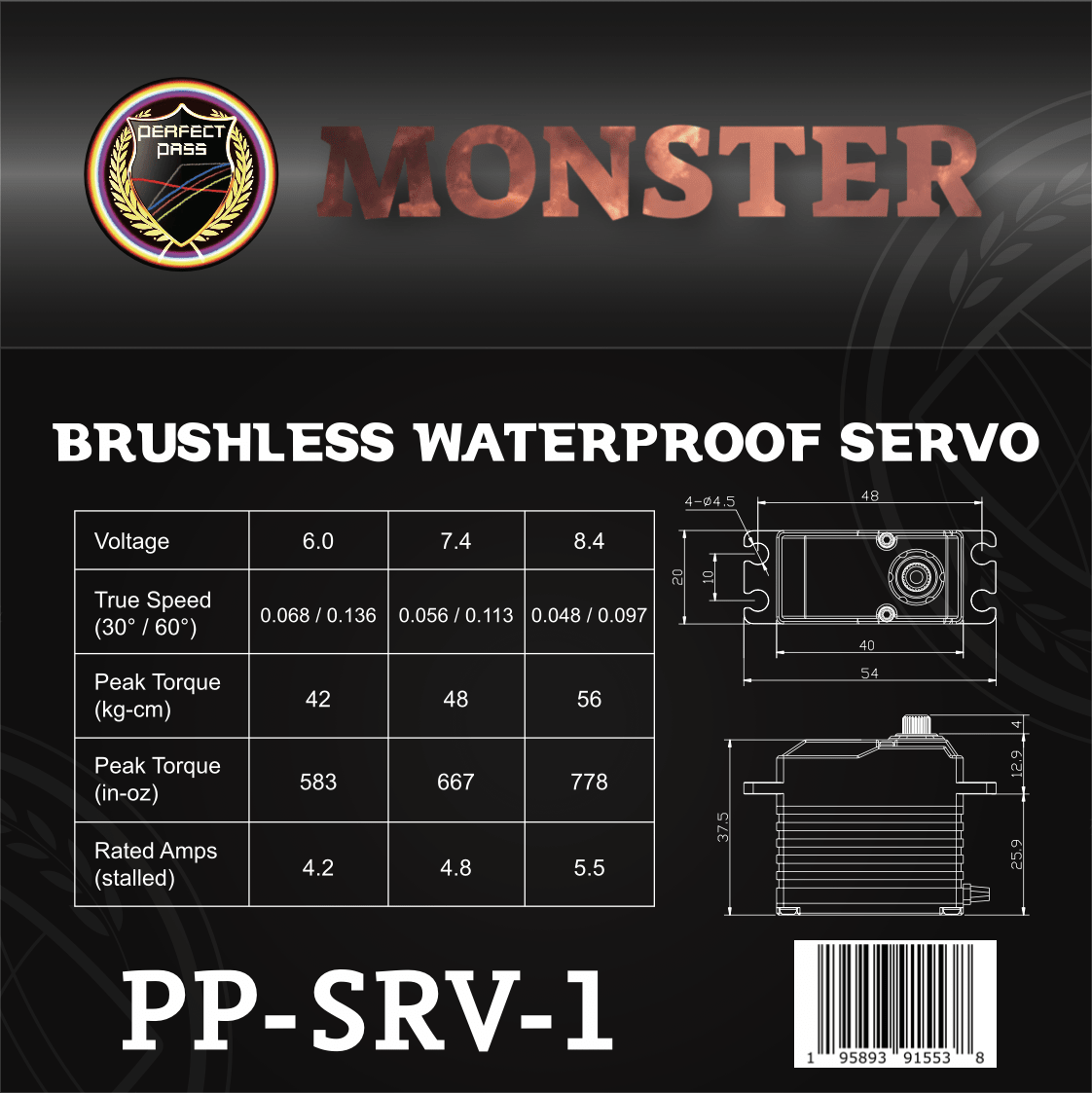 Perfect Pass Monster Servo for 1/7 - 1/8 - 1/10 Insane Speed Power & Accuracy!