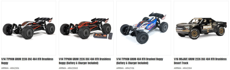 ARRMA ARA320751 Hinge Pin 2.5X24MM GROM 1/18 Granite ,1/14 Typhon ,1/16 Mojave