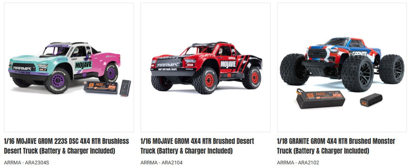 ARRMA ARA320751 Hinge Pin 2.5X24MM GROM 1/18 Granite ,1/14 Typhon ,1/16 Mojave