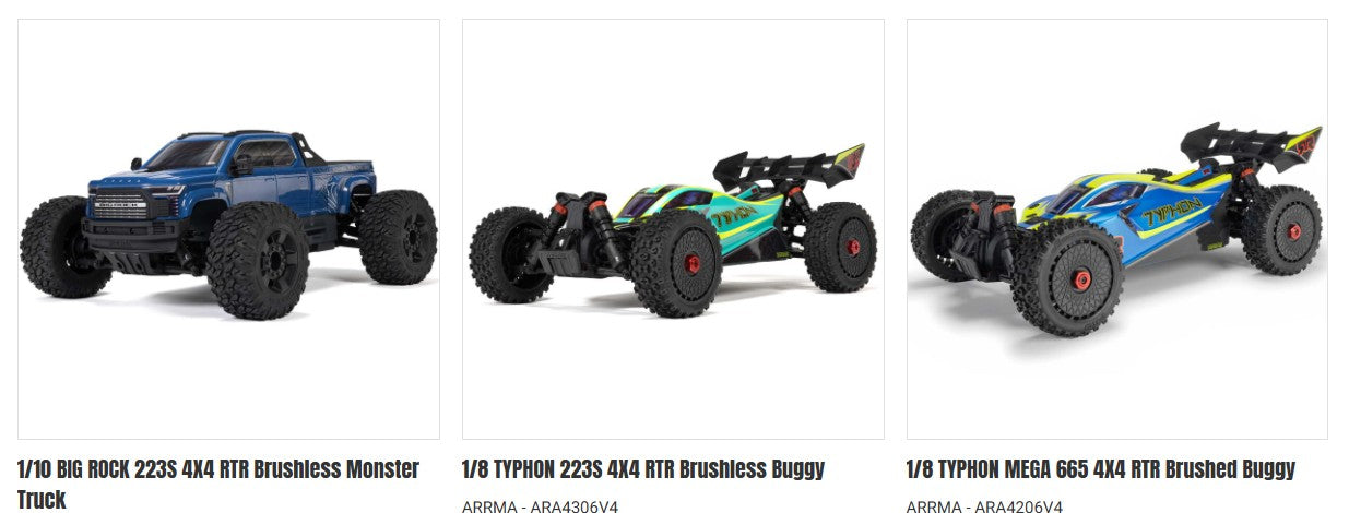 Arrma Front Suspension Arms 1/10 BIG ROCK 223S , 1/8 TYPHON 223S & MEGA 665