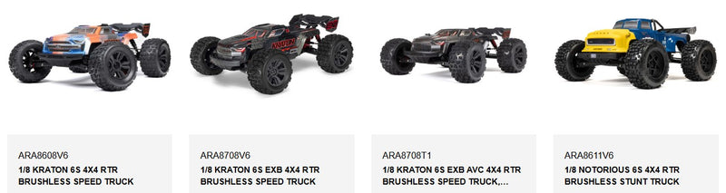 ARRMA ARA-1528 Wheelie Bar Set 1/8 KRATON 6S , 1/8 NOTORIOUS 6S