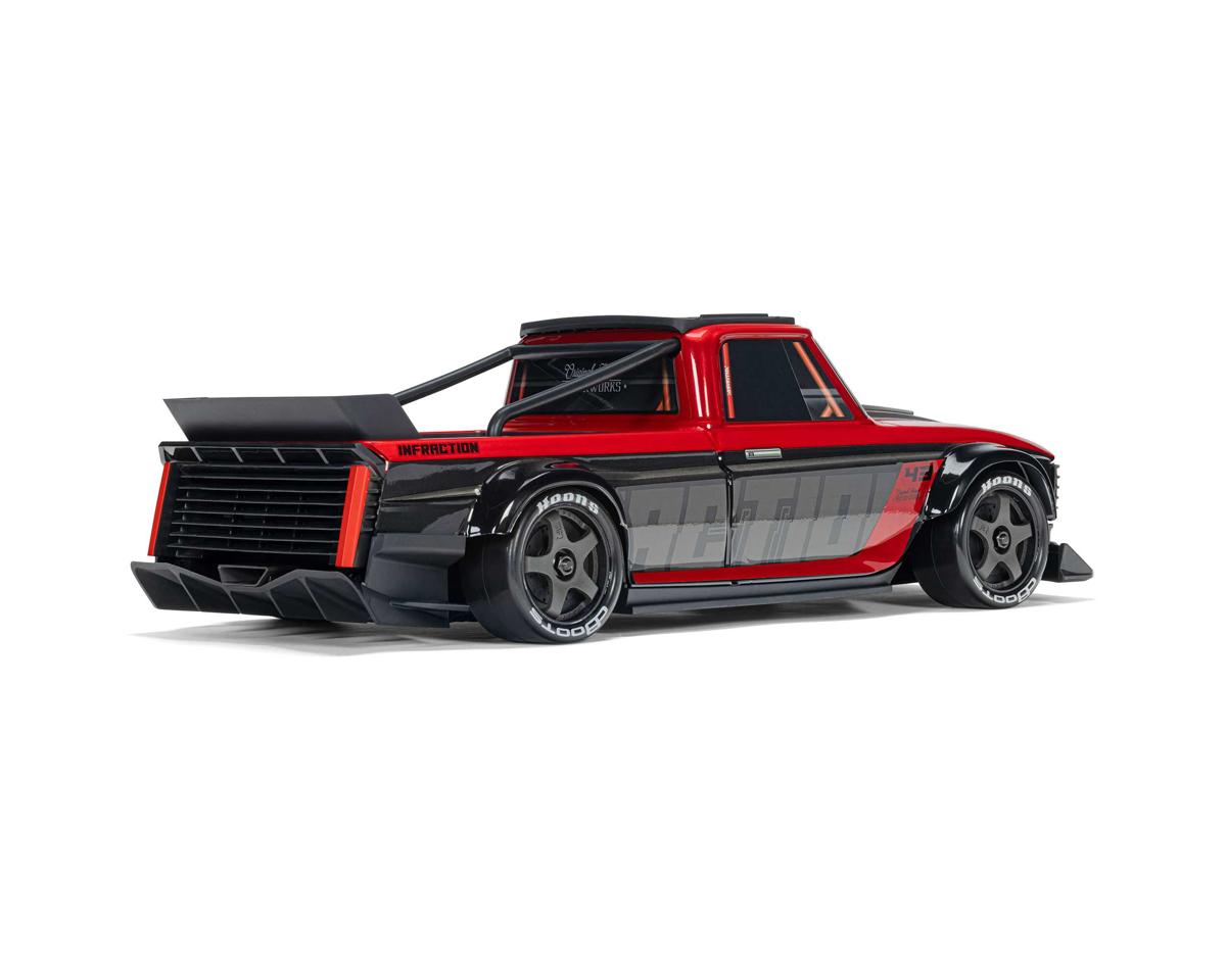 Arrma Infraction Grom 3S BLX 1/12 4WD RTR Brushless Street Bash Truck (Red/Black) w/2.4GHz Radio, DSC, Battery & Charger