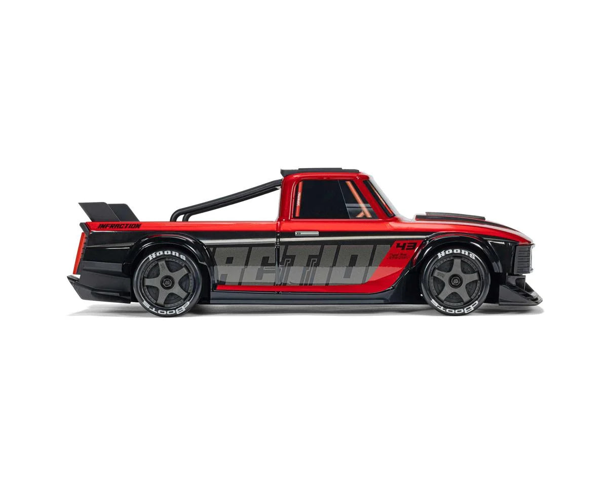 Arrma Infraction Grom 3S BLX 1/12 4WD RTR Brushless Street Bash Truck (Red/Black) w/2.4GHz Radio, DSC, Battery & Charger