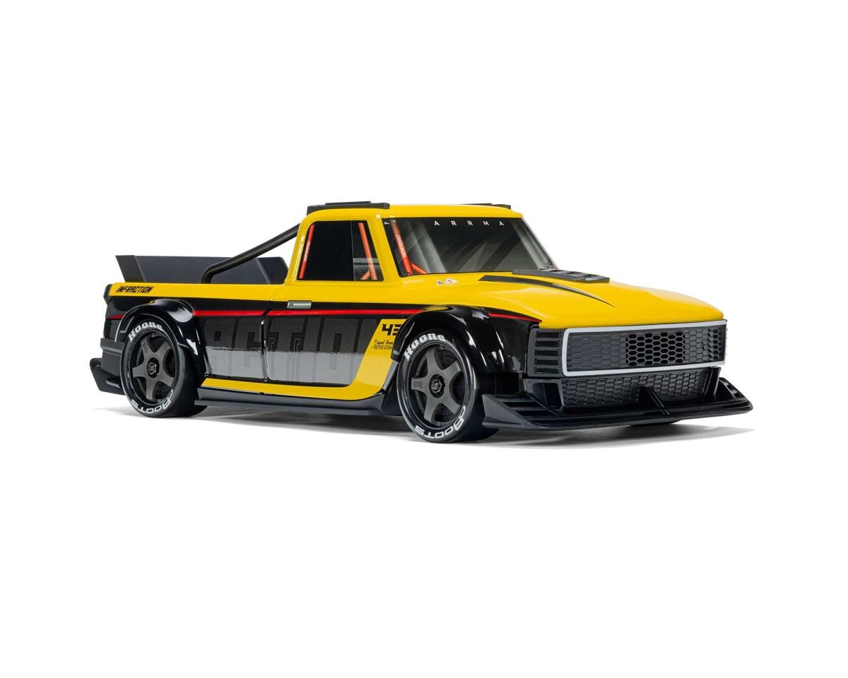 Arrma Infraction Grom 3S BLX 1/12 4WD RTR Brushless Street Bash Truck (Yellow/Black) w/2.4GHz Radio, DSC, Battery & Charger