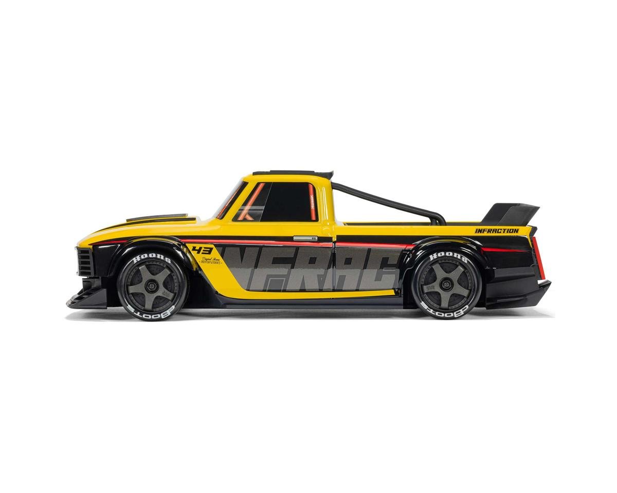 Arrma Infraction Grom 3S BLX 1/12 4WD RTR Brushless Street Bash Truck (Yellow/Black) w/2.4GHz Radio, DSC, Battery & Charger
