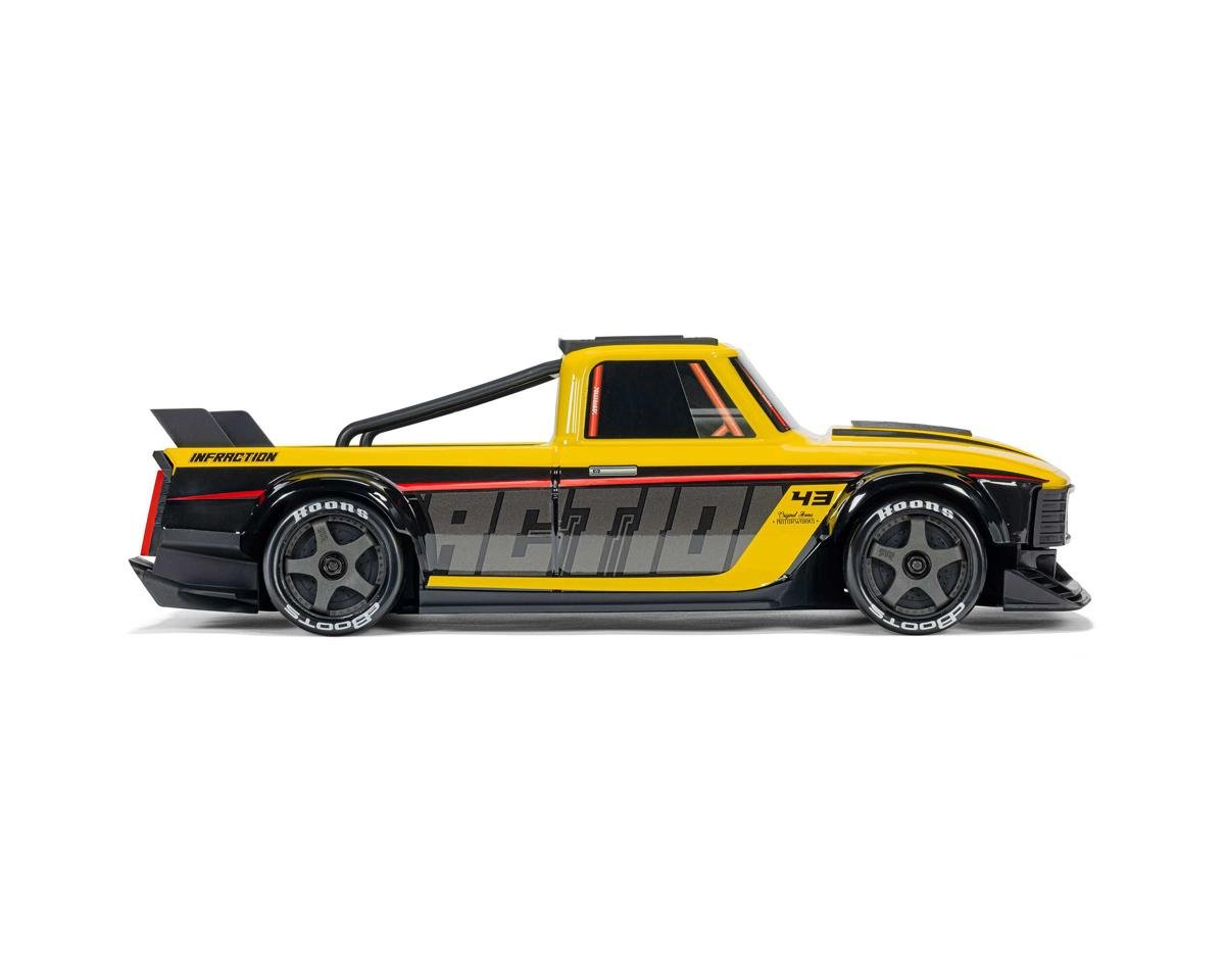 Arrma Infraction Grom 3S BLX 1/12 4WD RTR Brushless Street Bash Truck (Yellow/Black) w/2.4GHz Radio, DSC, Battery & Charger