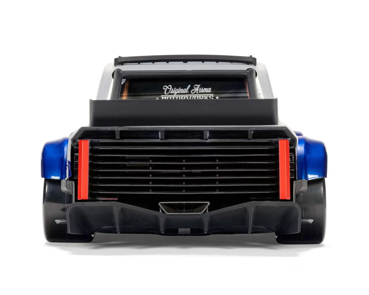 Arrma Infraction Grom 3S BLX 1/12 4WD RTR Brushless Street Bash Truck (White/Blue) w/2.4GHz Radio & DSC
