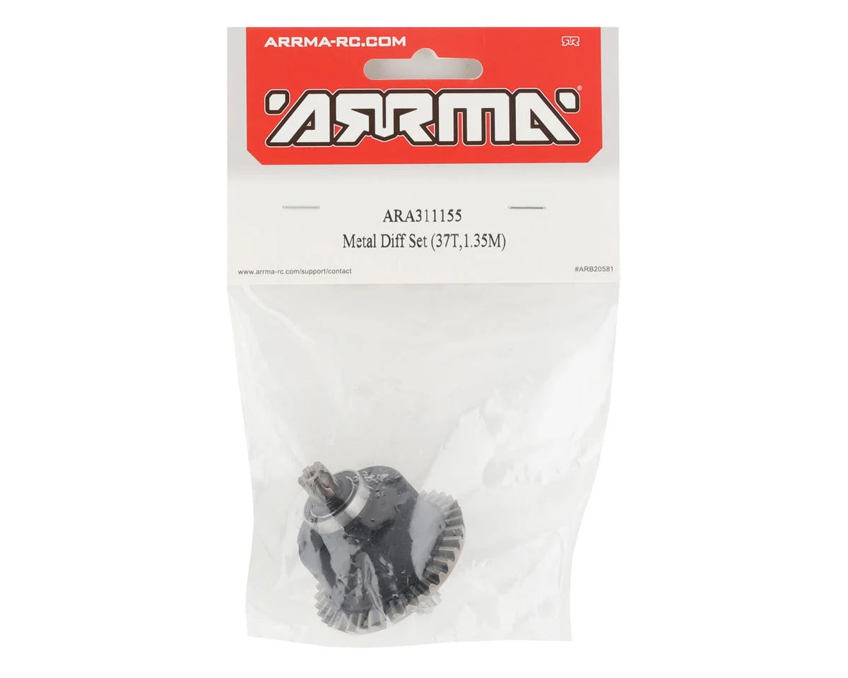 Arrma Metal Front or Rear Differential (37T/MOD 1.35)1/10 BIG ROCK ,GRANITE ,SENTON 3S 223S,1/8 INFRACTION 3S